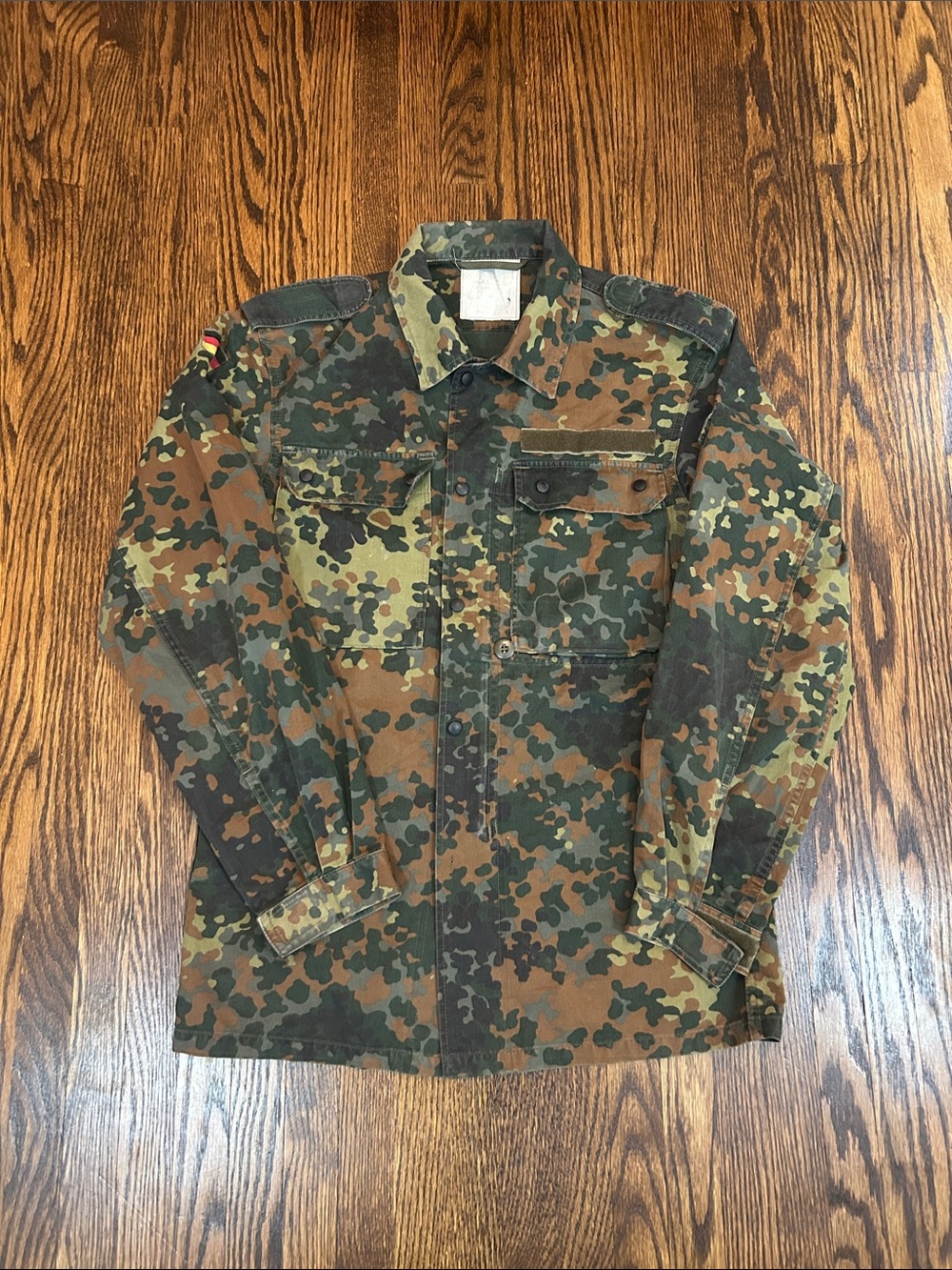 Vintage German Camo Field Shirt Jacket